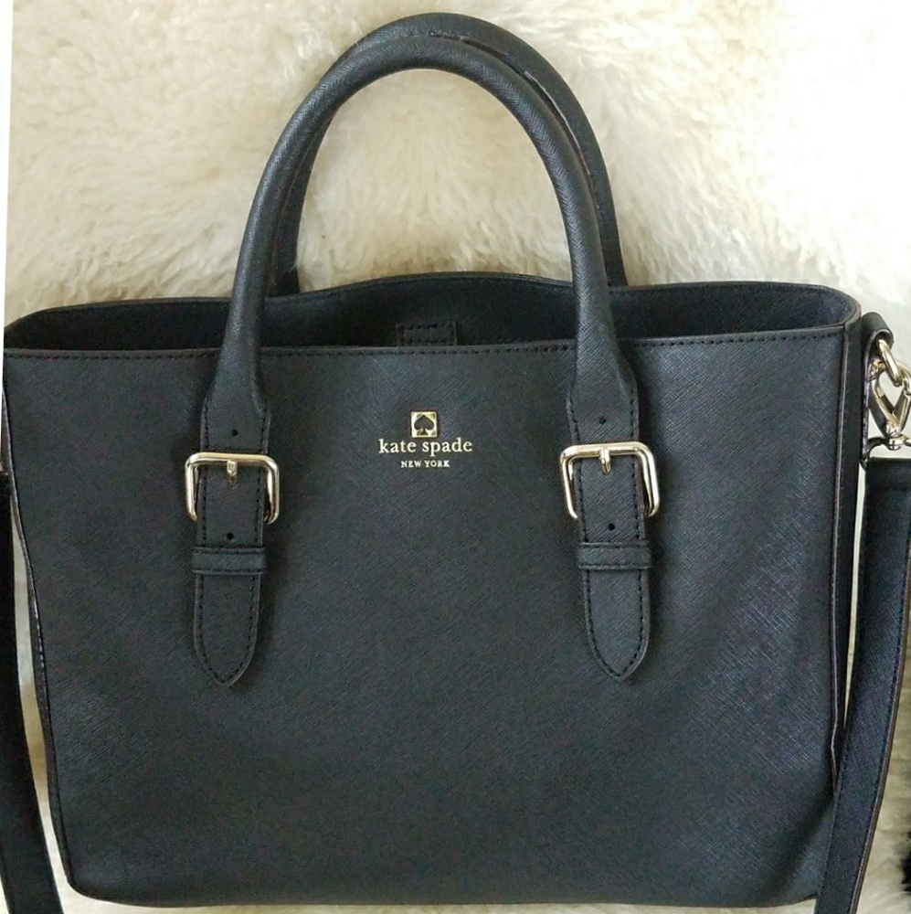 Kate Spade handbag tote purse crossbody black LRGE